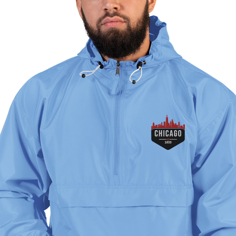 Champion Packable Jacket | Embroidered Chicago Bulls Theme