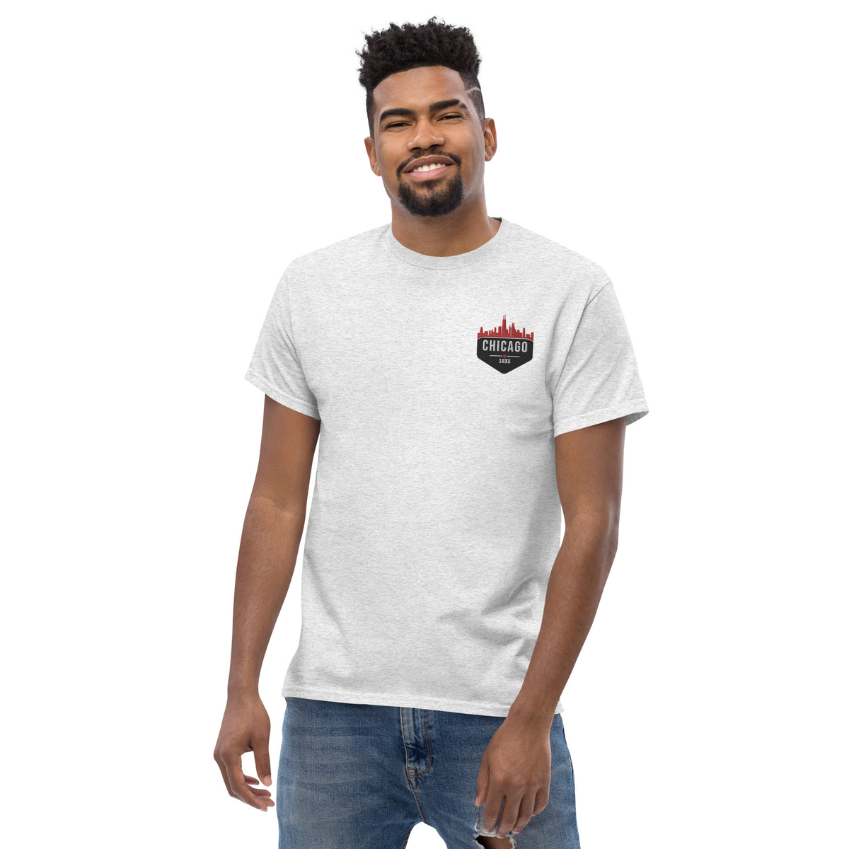 Men's Classic Tee | Embroidered Chicago Bulls Theme Patch