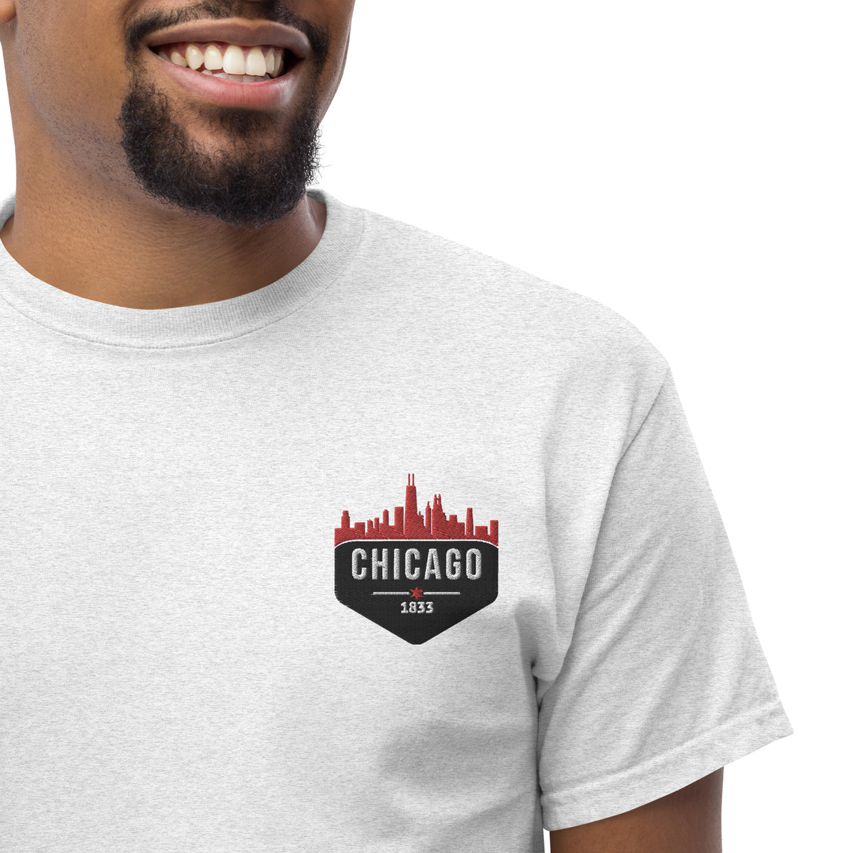 Men's Classic Tee | Embroidered Chicago Bulls Theme Patch
