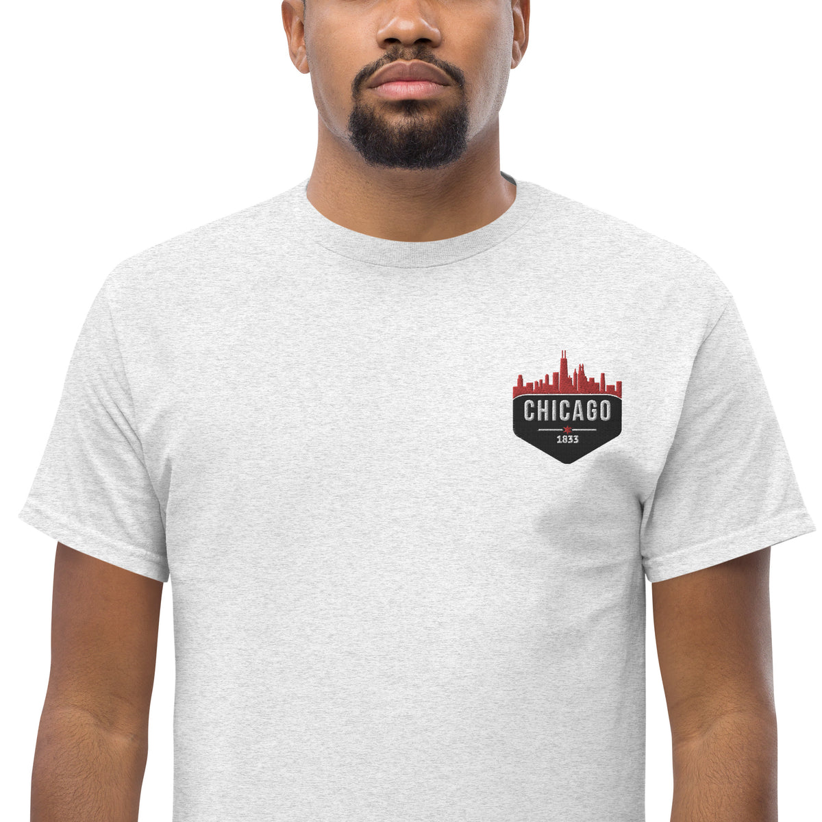 Men's Classic Tee | Embroidered Chicago Bulls Theme Patch