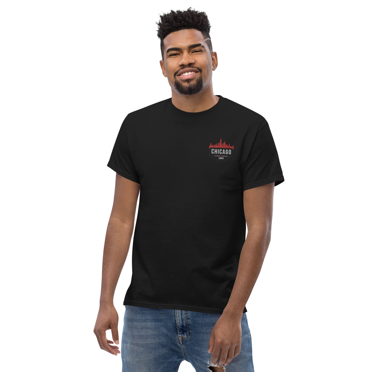 Men's Classic Tee | Embroidered Chicago Bulls Theme Patch