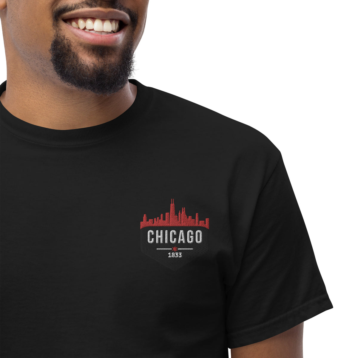Men's Classic Tee | Embroidered Chicago Bulls Theme Patch