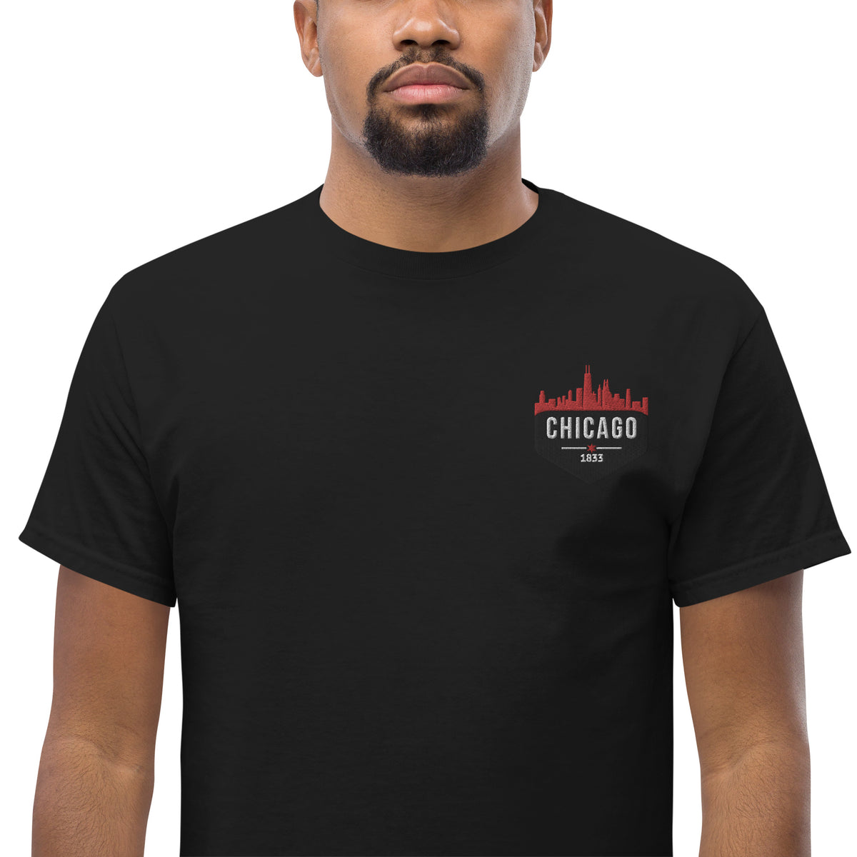 Men's Classic Tee | Embroidered Chicago Bulls Theme Patch