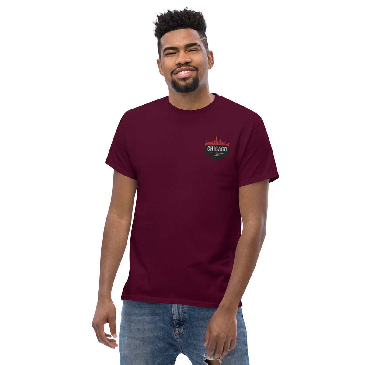 Men's Classic Tee | Embroidered Chicago Bulls Theme Patch