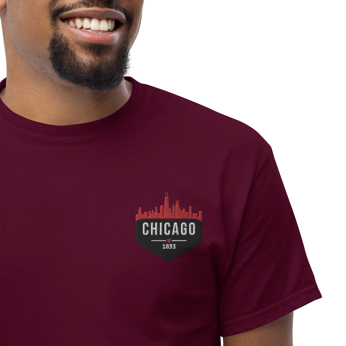 Men's Classic Tee | Embroidered Chicago Bulls Theme Patch