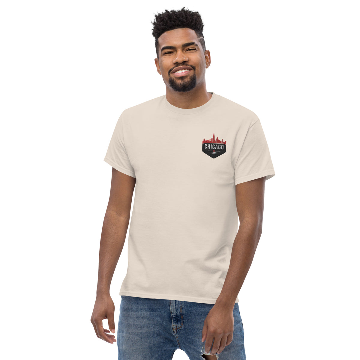 Men's Classic Tee | Embroidered Chicago Bulls Theme Patch
