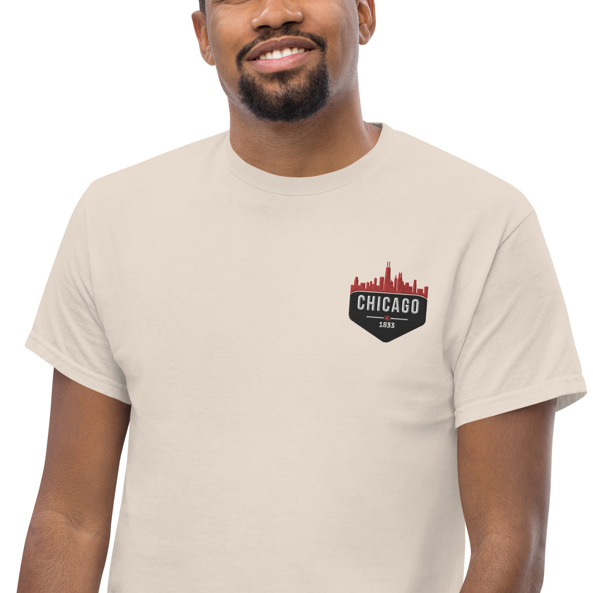 Men's Classic Tee | Embroidered Chicago Bulls Theme Patch