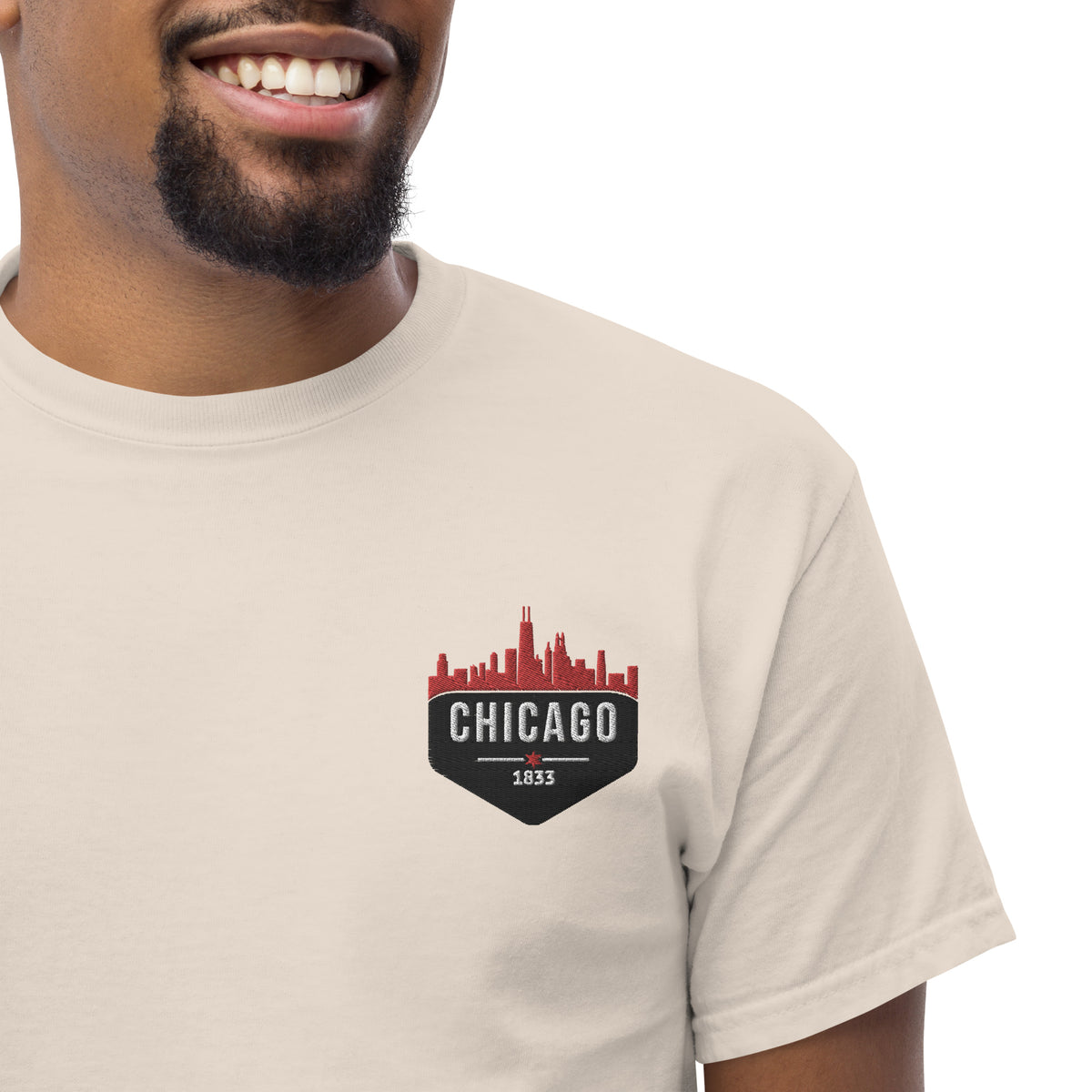 Men's Classic Tee | Embroidered Chicago Bulls Theme Patch