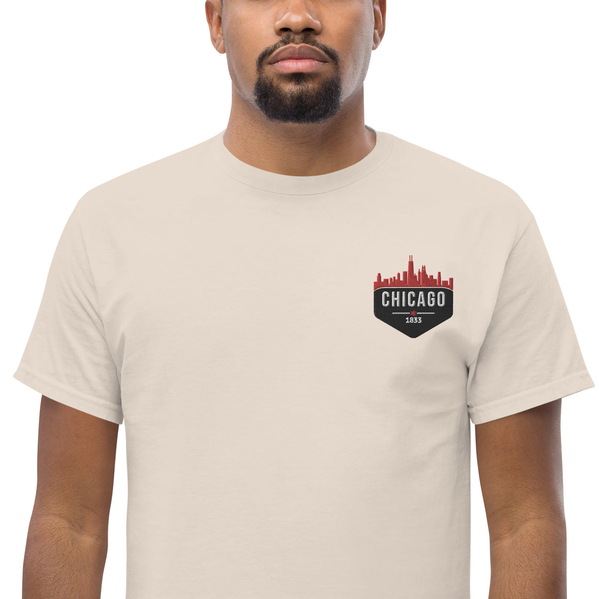 Men's Classic Tee | Embroidered Chicago Bulls Theme Patch