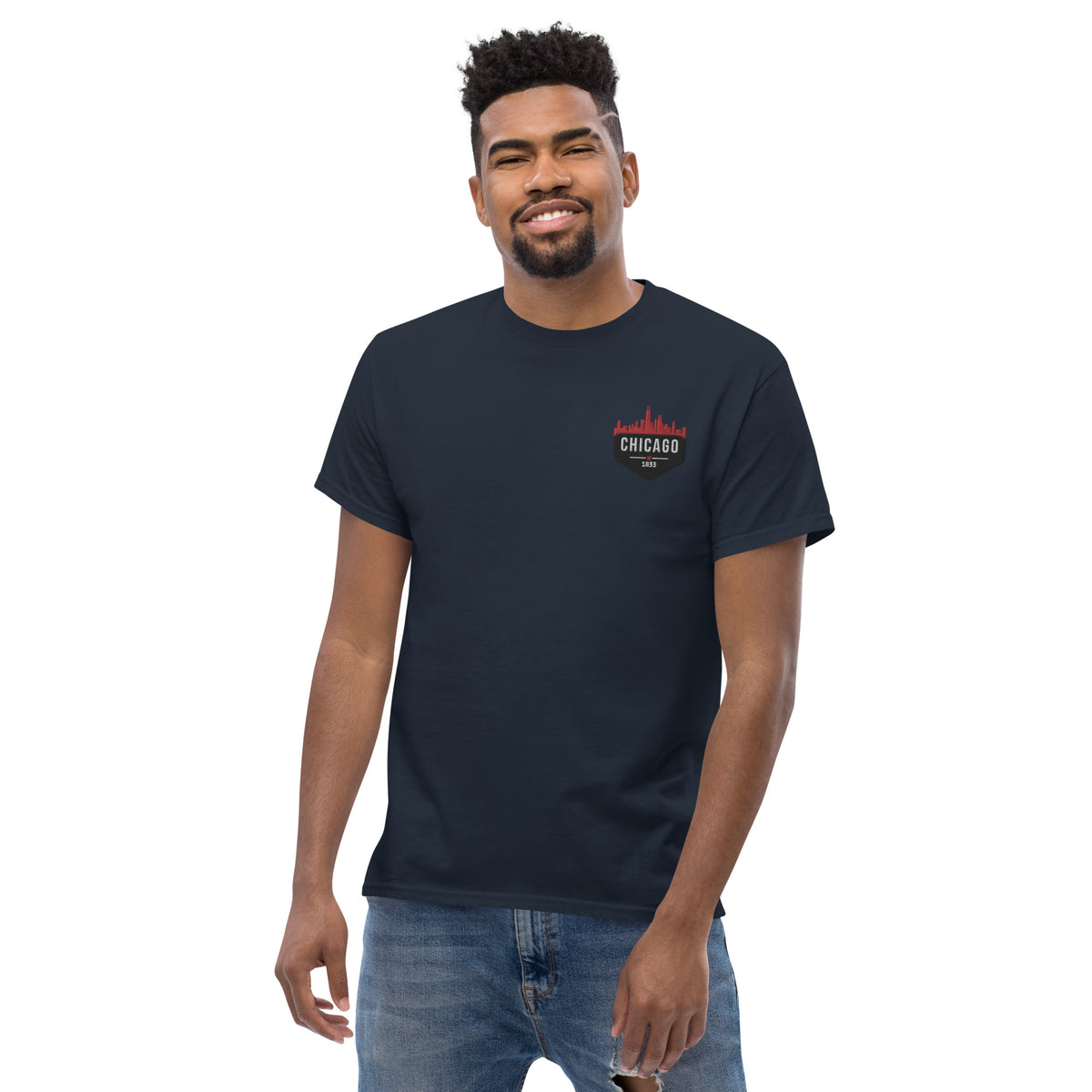 Men's Classic Tee | Embroidered Chicago Bulls Theme Patch