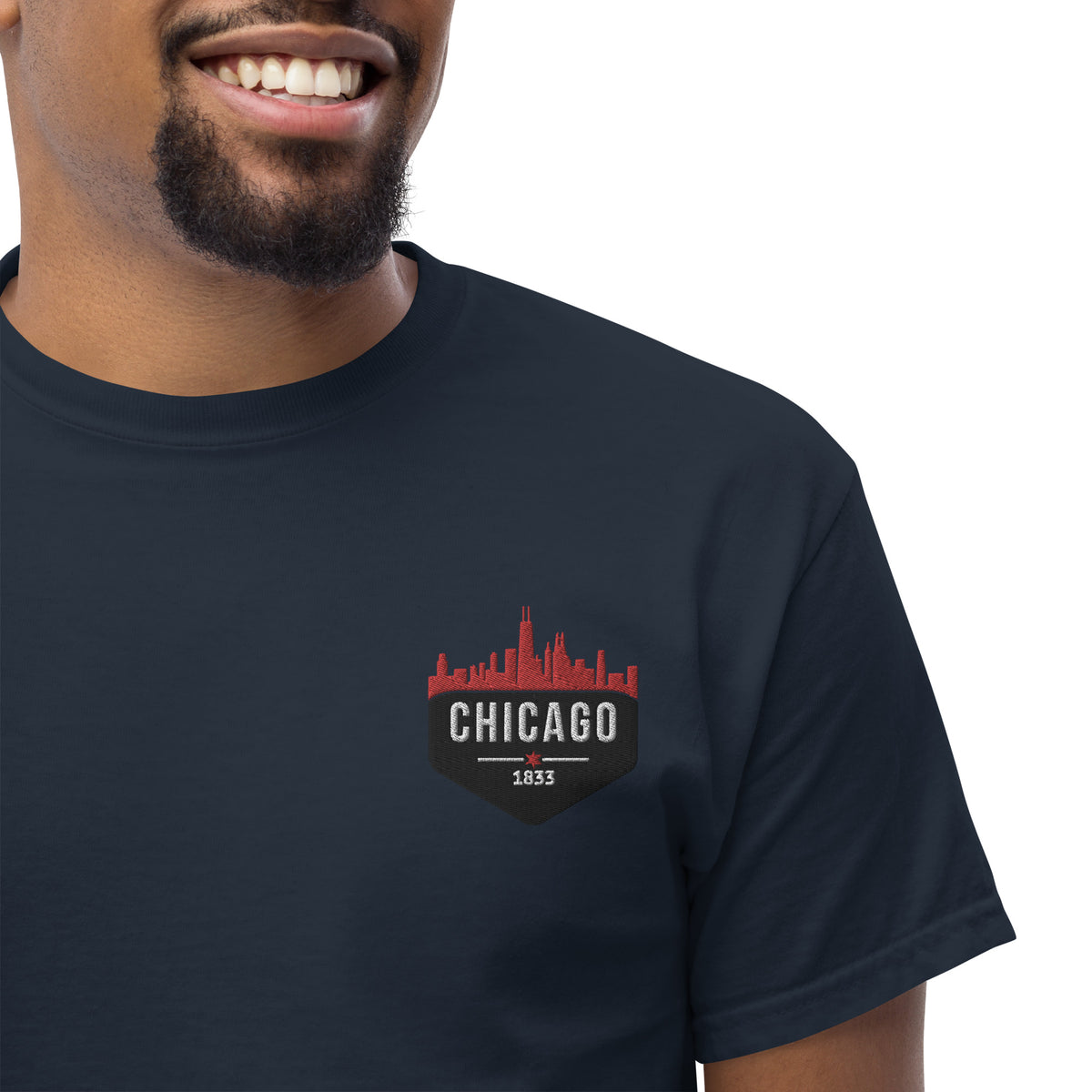 Men's Classic Tee | Embroidered Chicago Bulls Theme Patch