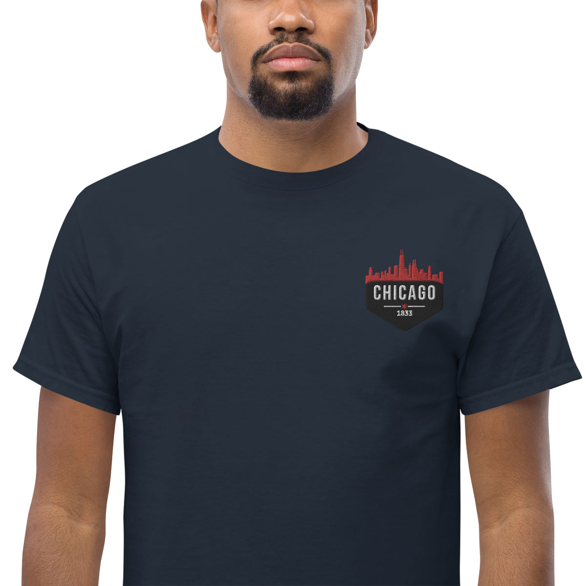 Men's Classic Tee | Embroidered Chicago Bulls Theme Patch
