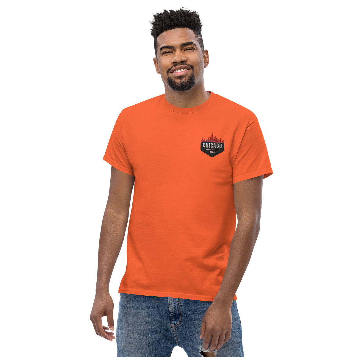 Men's Classic Tee | Embroidered Chicago Bulls Theme Patch