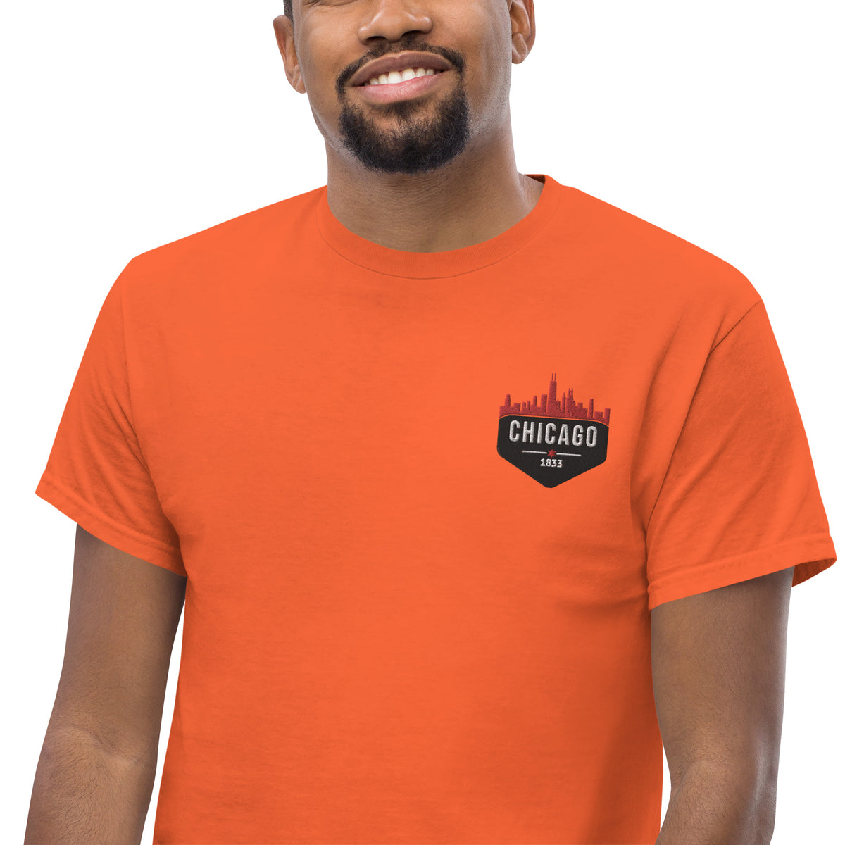 Men's Classic Tee | Embroidered Chicago Bulls Theme Patch