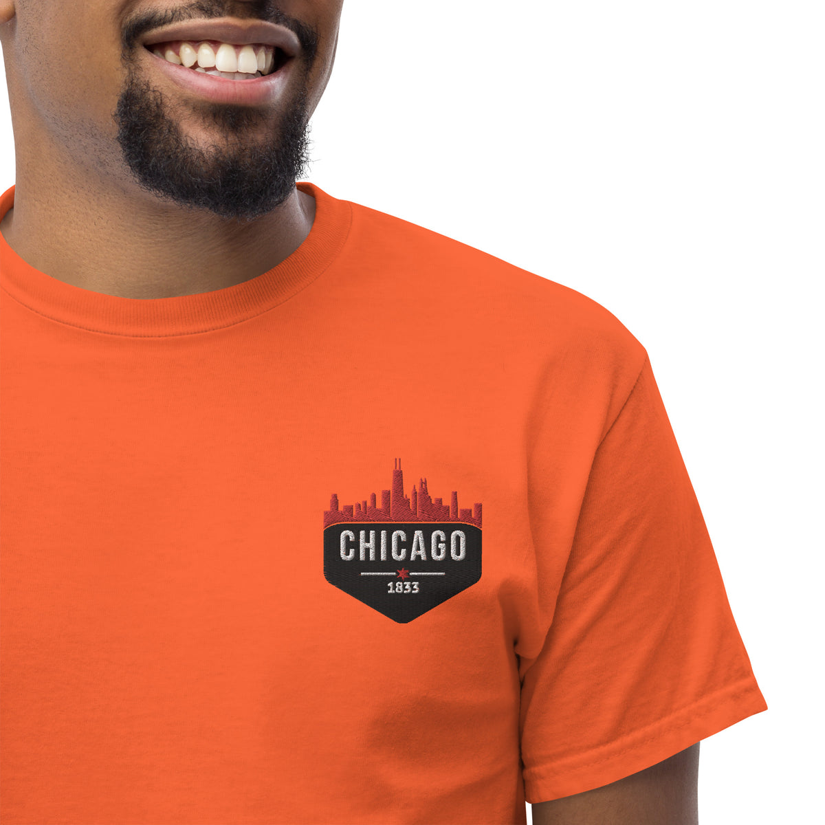 Men's Classic Tee | Embroidered Chicago Bulls Theme Patch