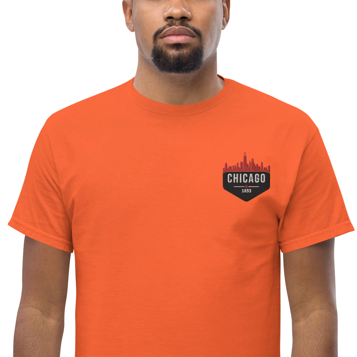 Men's Classic Tee | Embroidered Chicago Bulls Theme Patch
