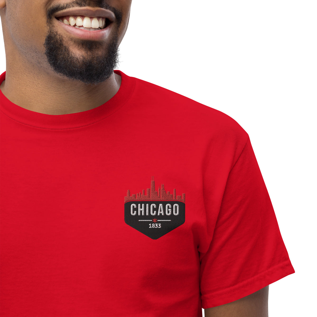 Men's Classic Tee | Embroidered Chicago Bulls Theme Patch