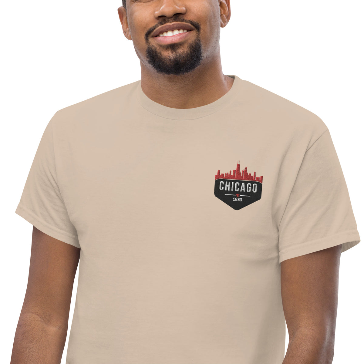 Men's Classic Tee | Embroidered Chicago Bulls Theme Patch