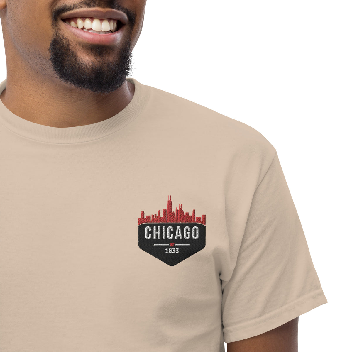 Men's Classic Tee | Embroidered Chicago Bulls Theme Patch