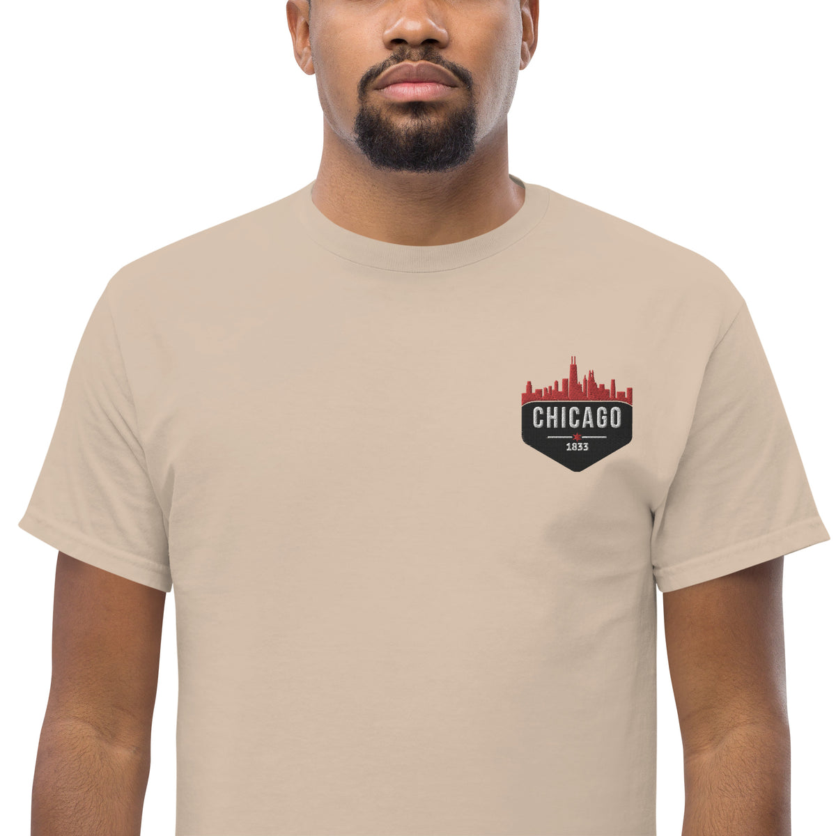 Men's Classic Tee | Embroidered Chicago Bulls Theme Patch