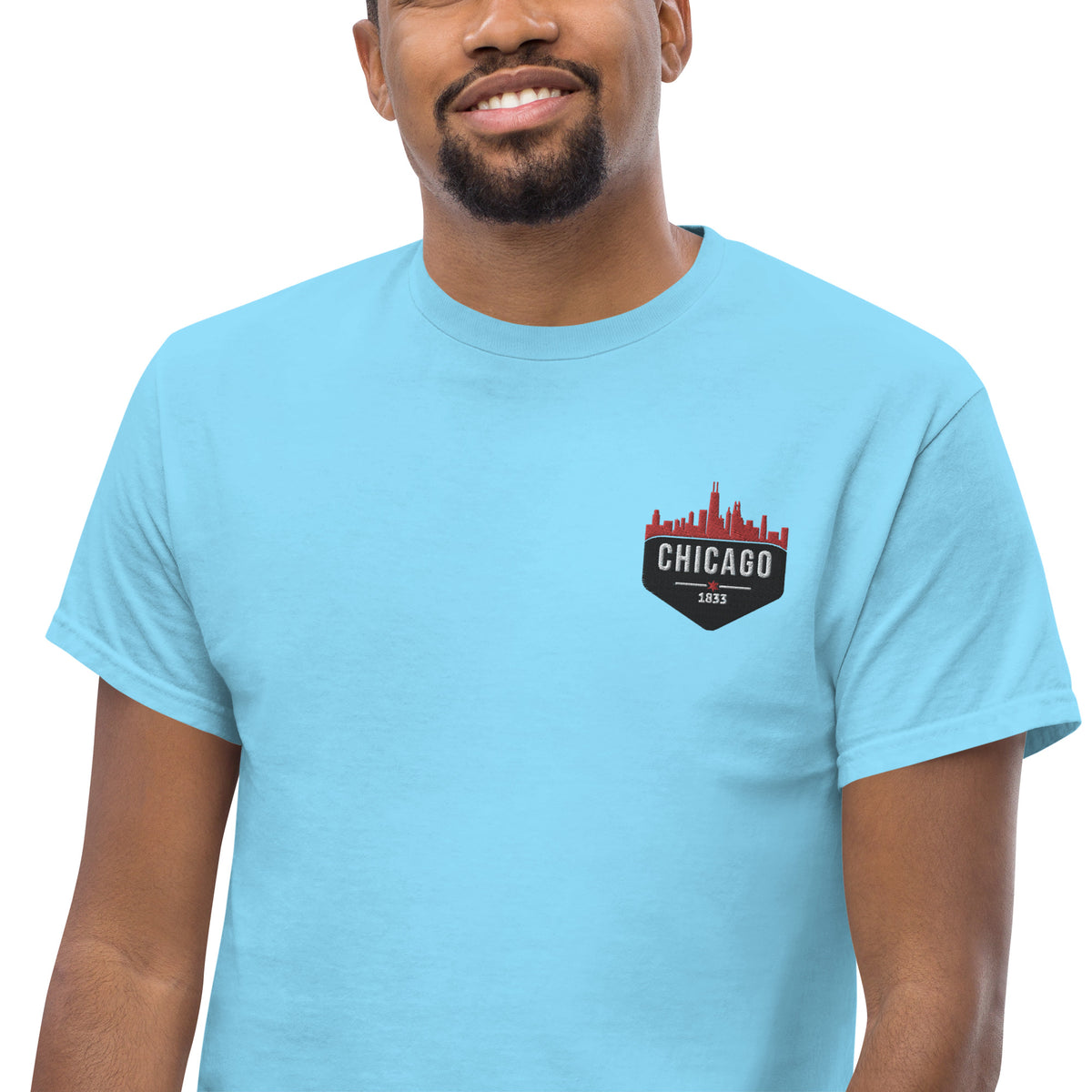 Men's Classic Tee | Embroidered Chicago Bulls Theme Patch