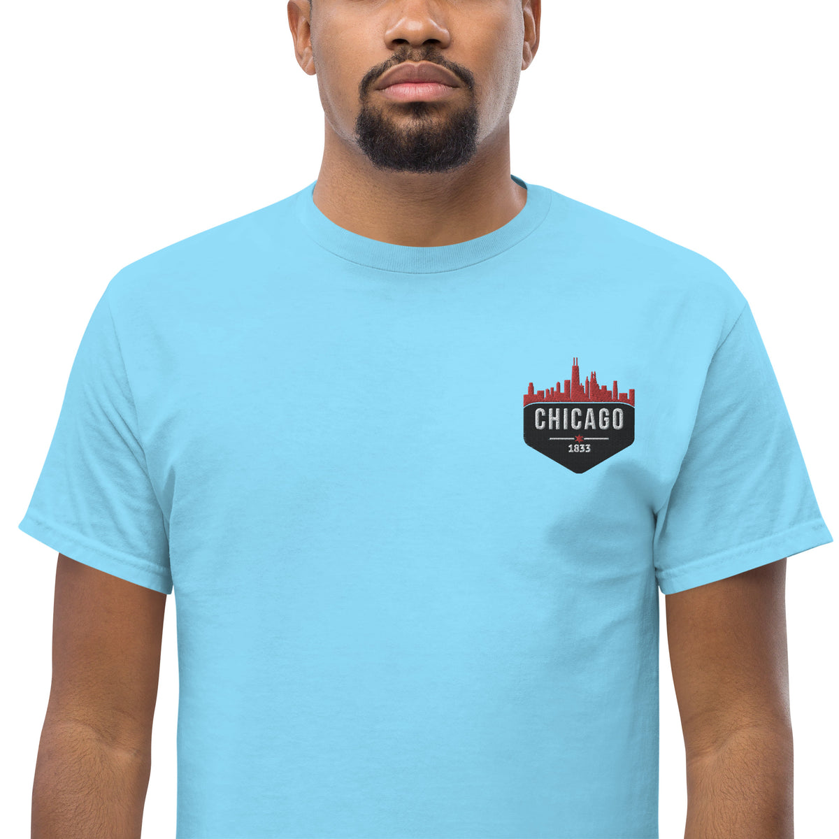 Men's Classic Tee | Embroidered Chicago Bulls Theme Patch