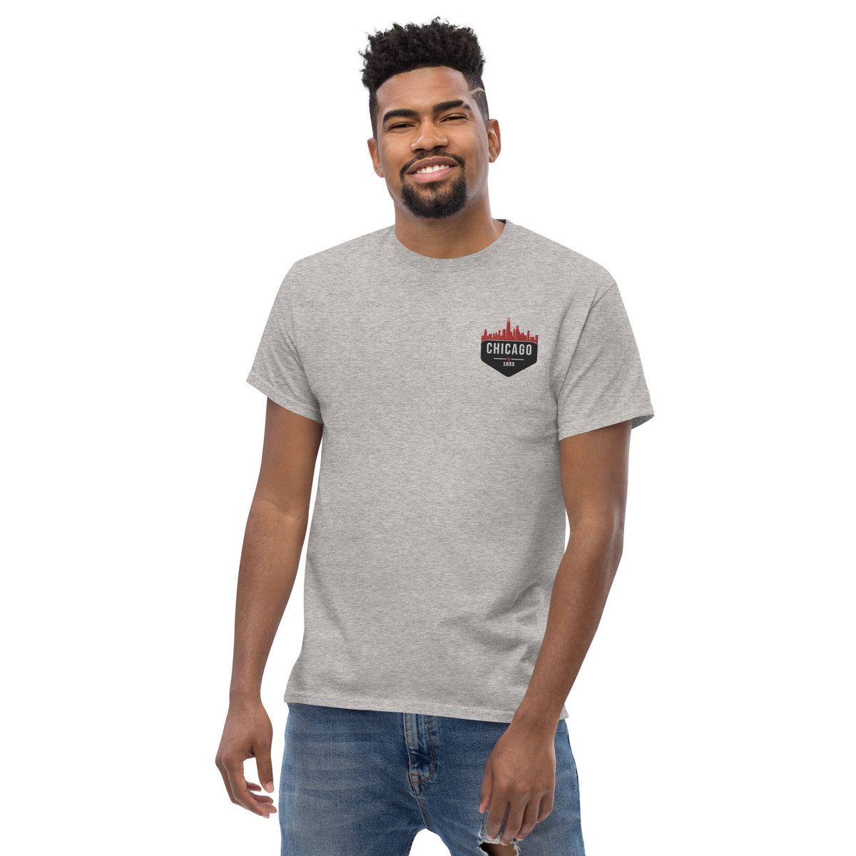 Men's Classic Tee | Embroidered Chicago Bulls Theme Patch