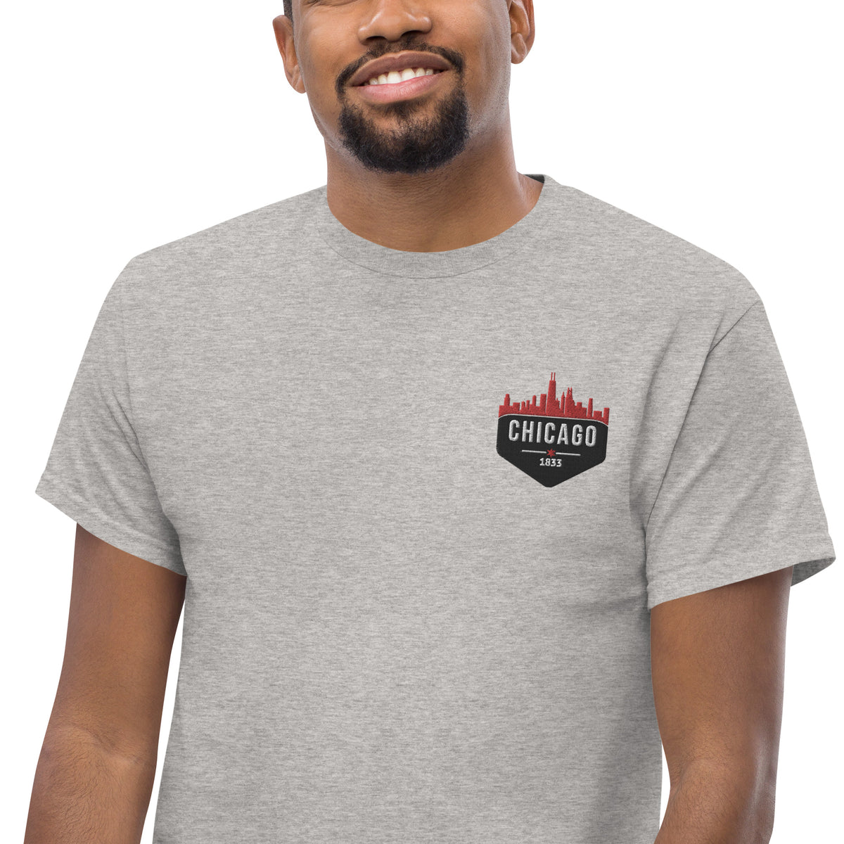 Men's Classic Tee | Embroidered Chicago Bulls Theme Patch