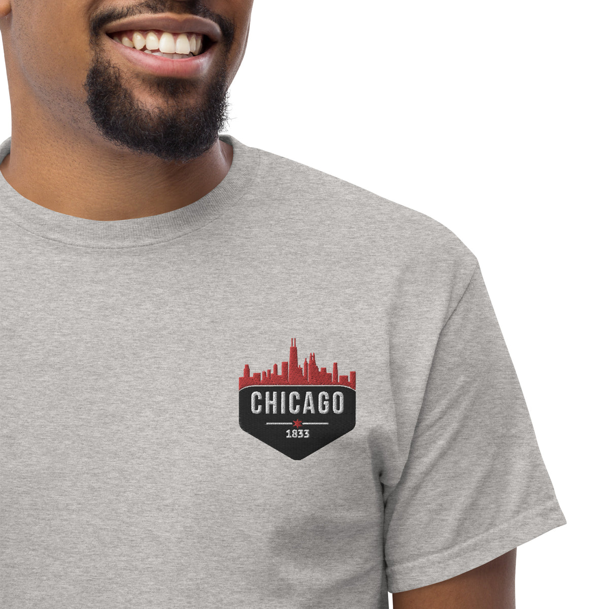 Men's Classic Tee | Embroidered Chicago Bulls Theme Patch
