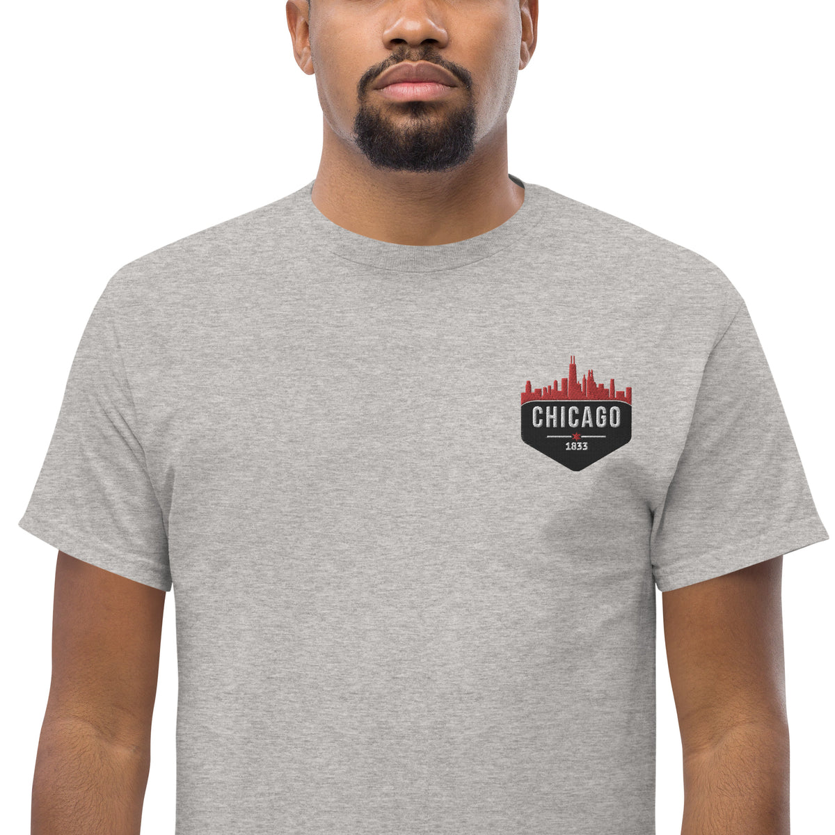Men's Classic Tee | Embroidered Chicago Bulls Theme Patch
