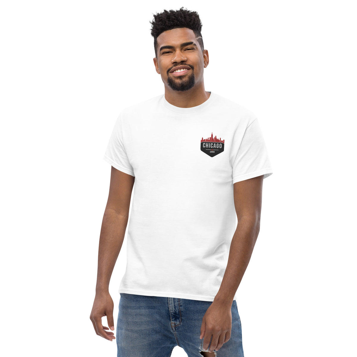 Men's Classic Tee | Embroidered Chicago Bulls Theme Patch