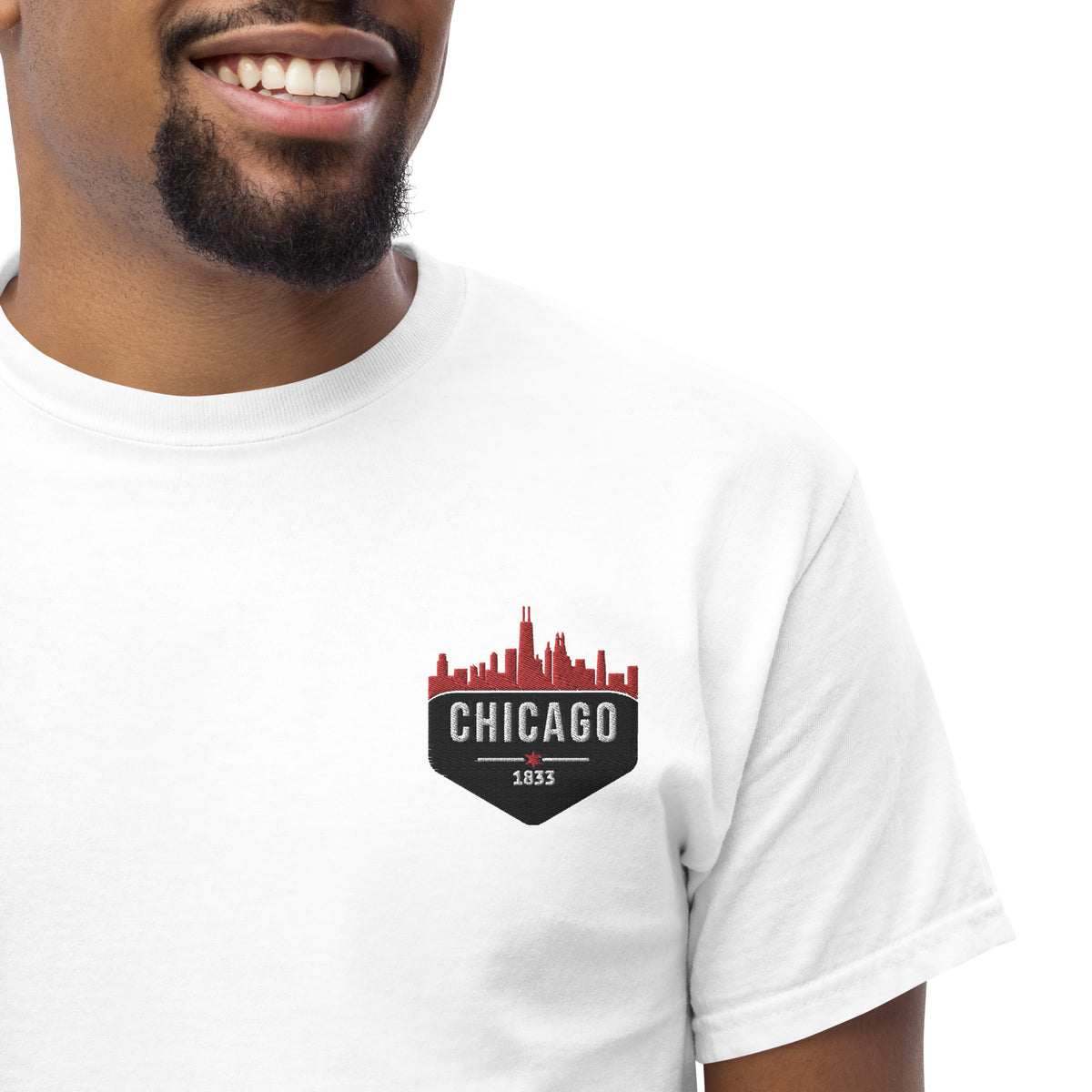Men's Classic Tee | Embroidered Chicago Bulls Theme Patch