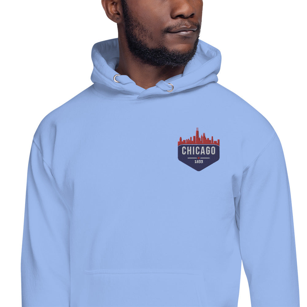 Men's Hoodie | Embroidered Chicago Cubs Theme Patch