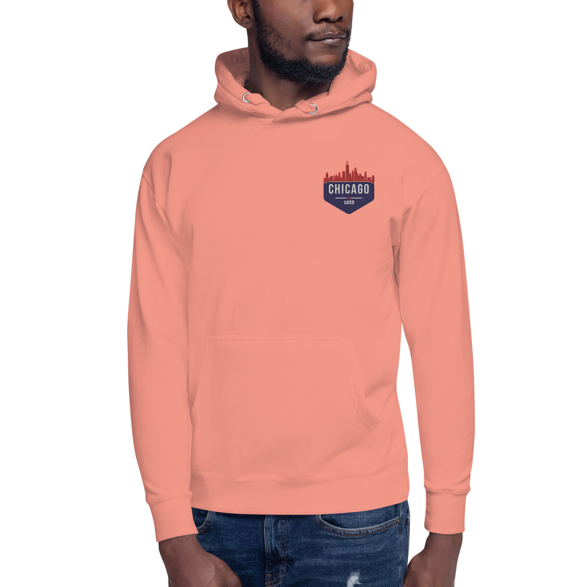 Men's Hoodie | Embroidered Chicago Cubs Theme Patch