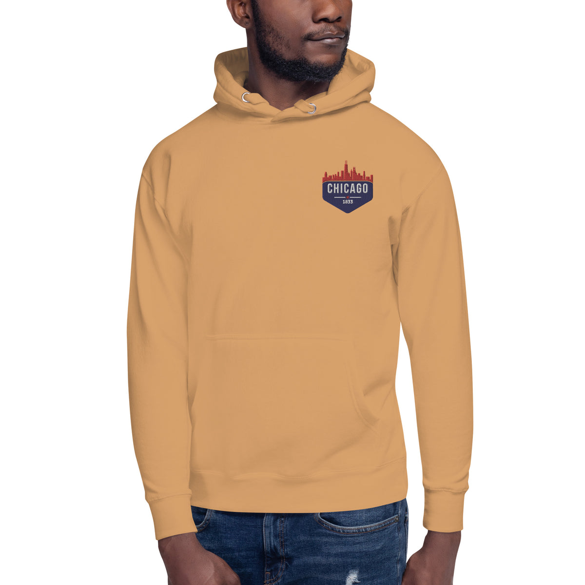 Men's Hoodie | Embroidered Chicago Cubs Theme Patch