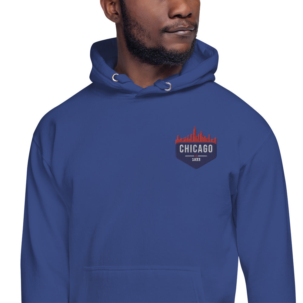 Men's Hoodie | Embroidered Chicago Cubs Theme Patch